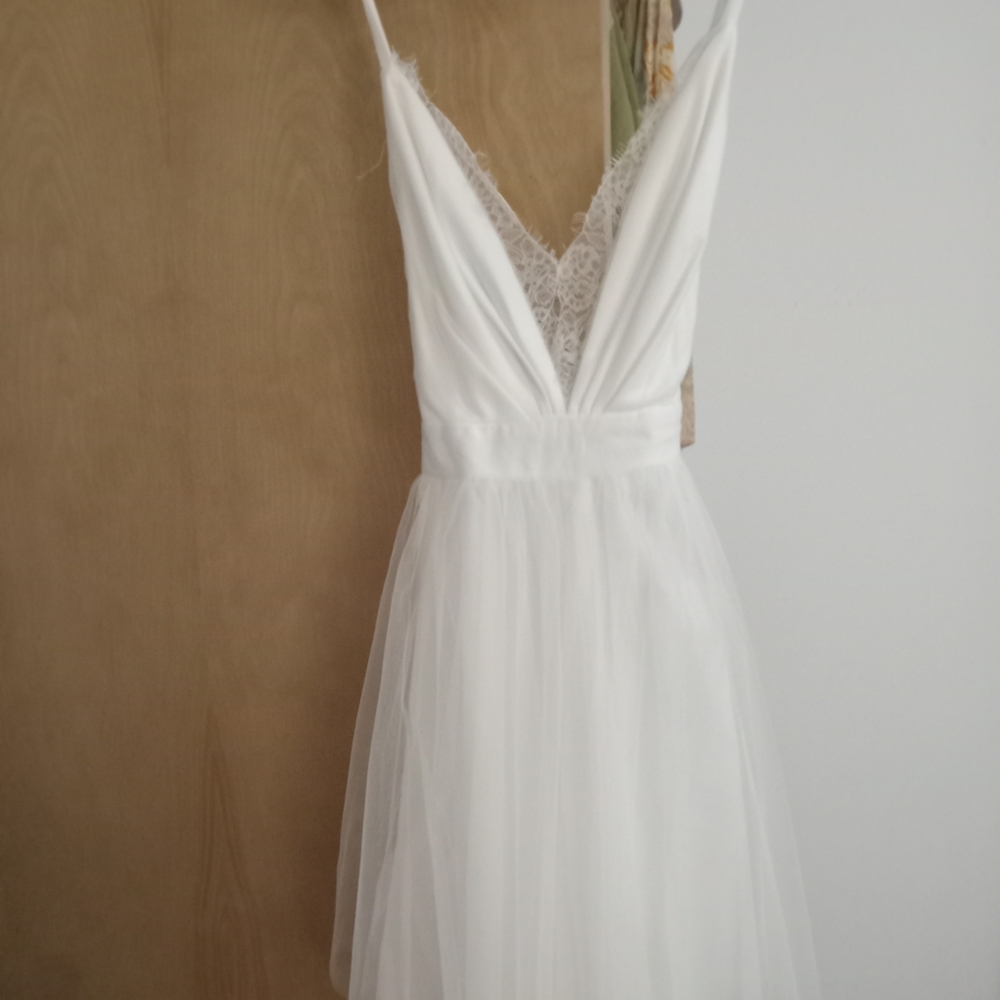 White tulle dress